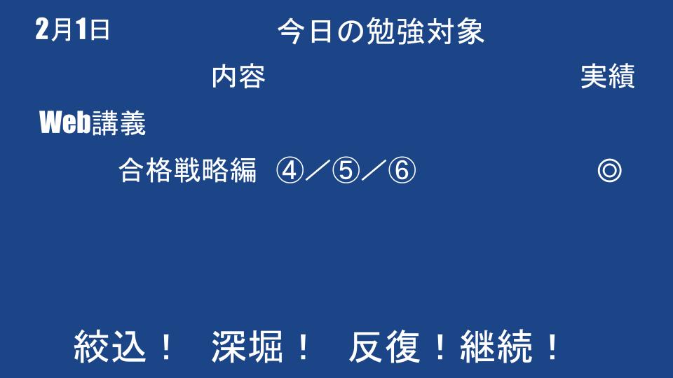 2月1日　理解が浅かった。